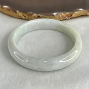Type A Light Blueish Green Jadeite Bangle 48.62g Inner Diameter 56.7mm 12.5 by 7.3mm (Internal Line) - Huangs Jadeite and Jewelry Pte Ltd