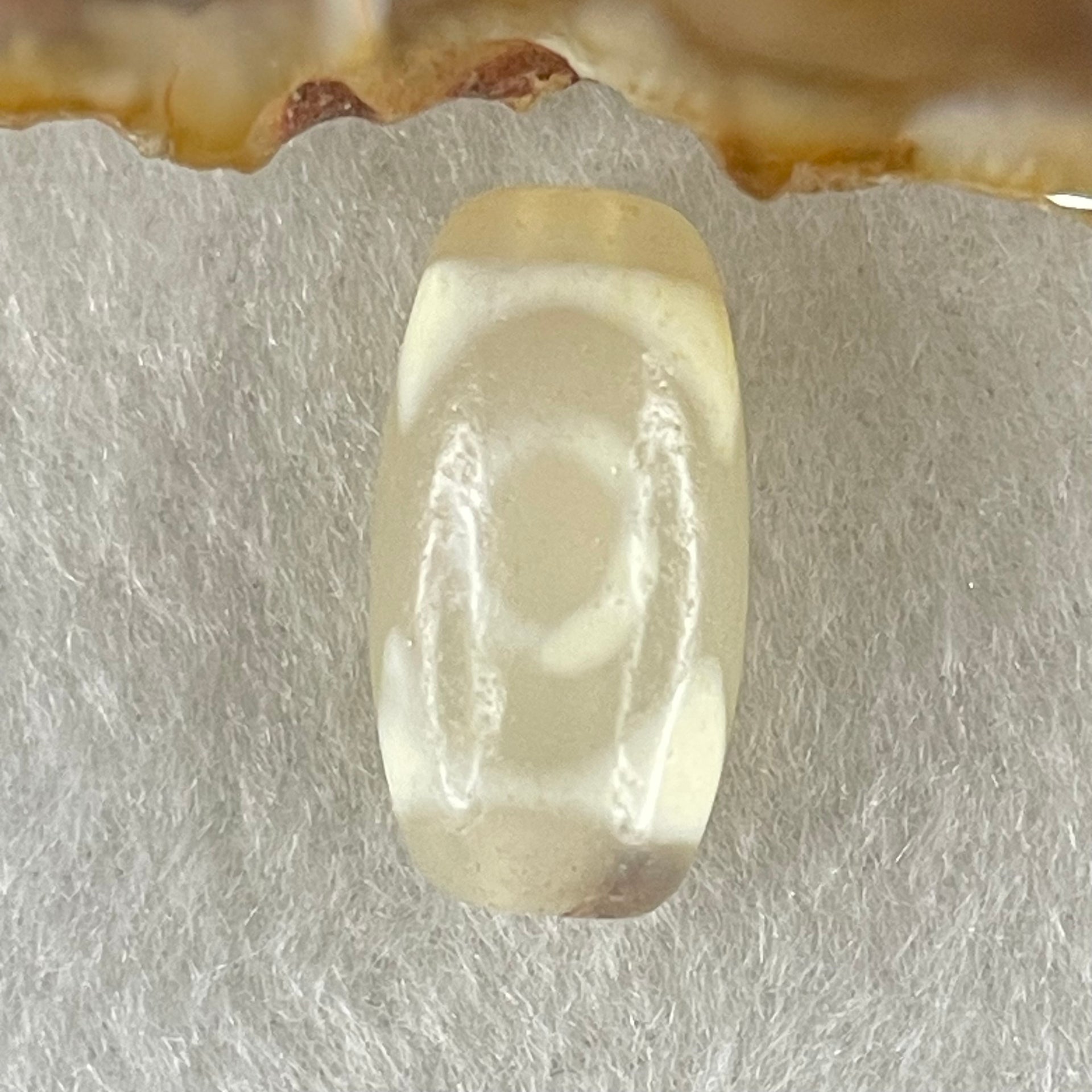 Natural Powerful Tibetan Old Oily Agate 3 Eyes Dzi Bead Heavenly Master (Tian Zhu) 三眼天诛 2.92g 19.3 by 10.2mm - Huangs Jadeite and Jewelry Pte Ltd