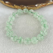 Special Grade Natural Green Phantom Quartz Bracelet 34.91g 17cm 11.3mm 18 Beads - Huangs Jadeite and Jewelry Pte Ltd