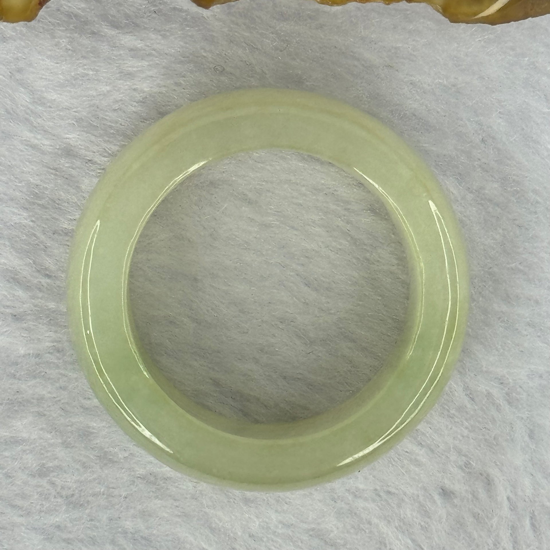 Type A Light Green Jadeite Ring 12.54g 12.1 by 4.1mm US12.5 HK28 - Huangs Jadeite and Jewelry Pte Ltd