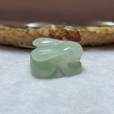 Type A Faint Green Jadeite Rabbit Pendant 7.18g 20.7 by 14.8 by 12.2mm