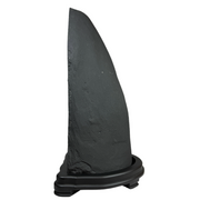 Natural Triangular Shape Amethyst Cave with Wooden Display 20,570.8g 270.0 by 240.0 by 470.0mm - Huangs Jadeite and Jewelry Pte Ltd