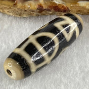Natural Powerful Tibetan Old Oily Agate Huan Xi Fo Dzi Bead Heavenly Master (Tian Zhu) 歡喜佛天珠 9.93g 38.7 by 12.8mm - Huangs Jadeite and Jewelry Pte Ltd