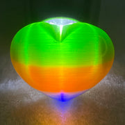 Natural Green with Red and Blue Cats Eye Glass Mini Heart Shape Display 17.49g 30.3 by 25.4 by 16.1mm - Huangs Jadeite and Jewelry Pte Ltd