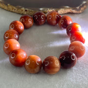 Natural Red Tiger's Eye Quartz Beads Bracelet 82.05g 17.5cm 16.4mm 14 Beads - Huangs Jadeite and Jewelry Pte Ltd