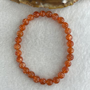 Very Good Natural Golden Sun Stone Beads Bracelet 11.60g 16cm 6.8mm 29 Beads - Huangs Jadeite and Jewelry Pte Ltd