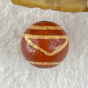 Natural Powerful Tibetan Old Oily Agate 1 Eye With Mountain Support Dzi Bead Heavenly Master (Tian Zhu) 一眼靠天珠 1.49g 10.1 by 10.3mm - Huangs Jadeite and Jewelry Pte Ltd