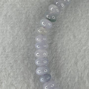 Natural Type A Lavender Jadeite Donut Beads Bracelet 11.49g 15.5cm 6.0mm 49 Pcs - Huangs Jadeite and Jewelry Pte Ltd