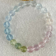 Very Very High Grade Transparent Natural Morganite Beryl Beads Bracelet 19.88g 15.5cm 8.9mm 22 Beads - Huangs Jadeite and Jewelry Pte Ltd