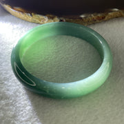 Certified Type A Semi Icy Blueish Green Jadeite Bangle 44.83g inner diameter 58.7mm 11.6 by 6.7mm (Perfect) - Huangs Jadeite and Jewelry Pte Ltd