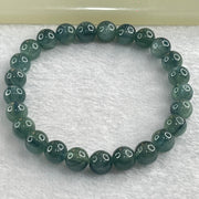 Natural Blueish Green Aquamarine Beryl Beads Bracelet 20.06g 17cm 8.1mm 25 Beads - Huangs Jadeite and Jewelry Pte Ltd