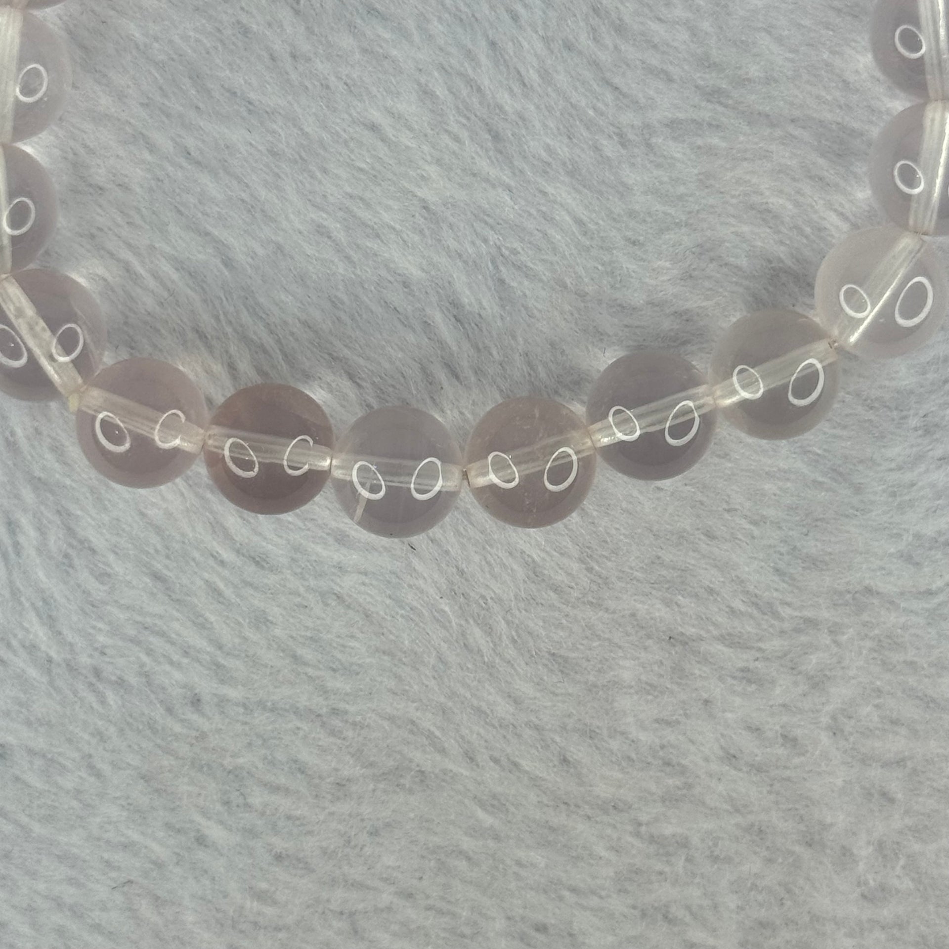 Natural Rose Quartz Beads Bracelet 天然玫瑰石英珠手链 23.36g 16.5cm 9.4mm 21 Beads - Huangs Jadeite and Jewelry Pte Ltd