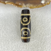 Natural Powerful Tibetan Old Oily Agate 7 Eyes Dzi Bead Heavenly Master (Tian Zhu) 七眼天诛 11.03g 39.4 by 13.3mm - Huangs Jadeite and Jewelry Pte Ltd
