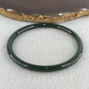 Natural Type A Green Jadeite Bangle | 62.1mm Inner Diameter (13.08g 5.0x5.1mm | Perfect Flawless Grade | Heart Harmony & Infinite Abundance) - Huangs Jadeite and Jewelry Pte Ltd