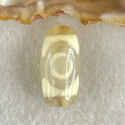 Natural Powerful Tibetan Old Oily Agate 3 Eyes Dzi Bead Heavenly Master (Tian Zhu) 三眼天诛 2.97g 20.1 by 10.2mm - Huangs Jadeite and Jewelry Pte Ltd