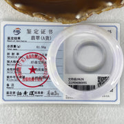 Type A Lavender white Jadeite Bangle 61.94g Internal Diameter 56.3mm 12.7 by 9.0mm (Slight Internal Lines) - Huangs Jadeite and Jewelry Pte Ltd