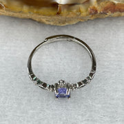 Natural Blue Tanzanite Ring in S925 Sliver 1.05g 4.0 by 2.5mm (Adjustable Size) - Huangs Jadeite and Jewelry Pte Ltd