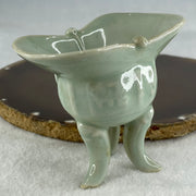 Light Blueish Green Porcelain Wine Cup Display 79.57g 87.7 by 52.9 by 71.0mm - Huangs Jadeite and Jewelry Pte Ltd