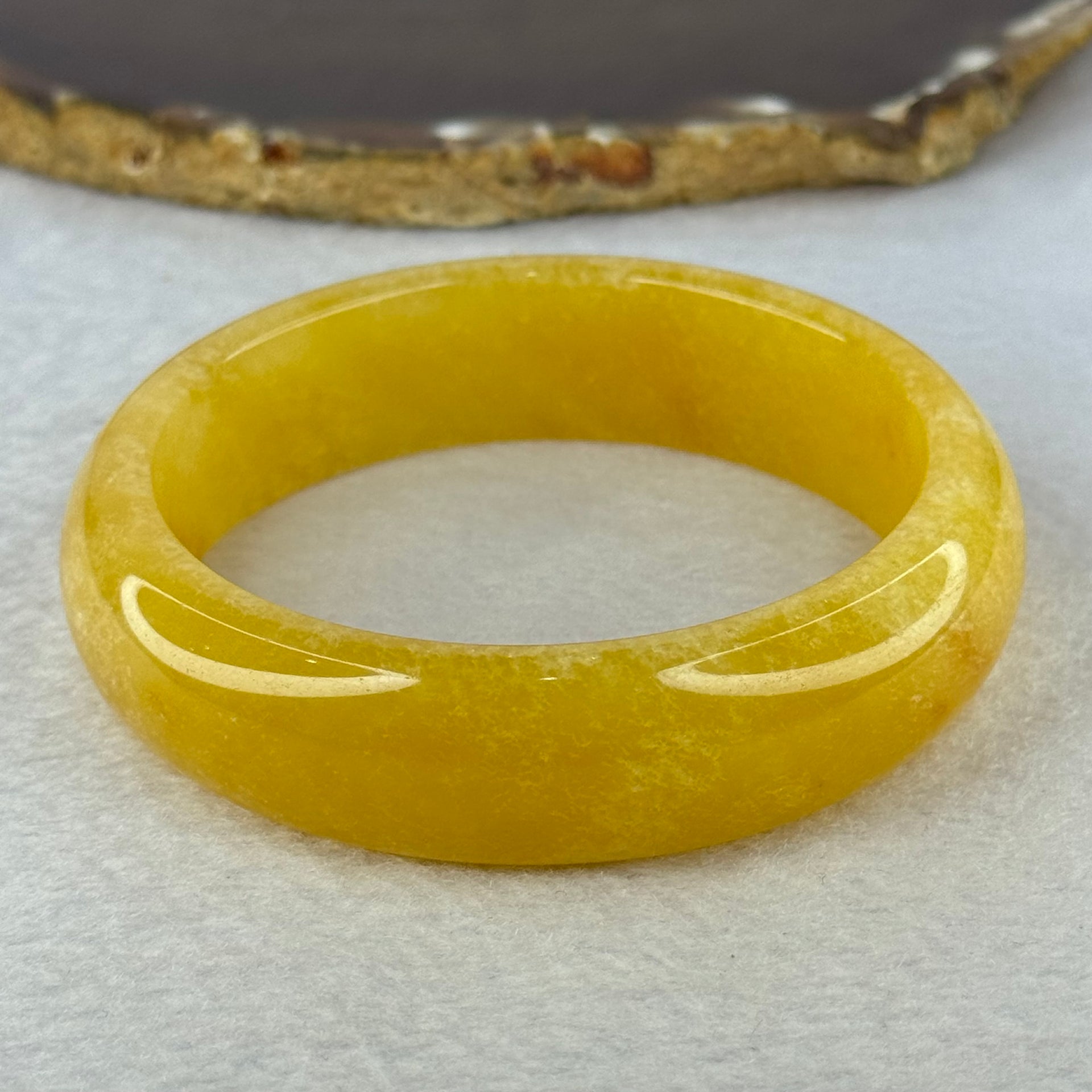 Yellow Quartzite Jade Bangle 天山玉手镯 Internal Diameter 62.6mm 74.70g 18.1 by 8.8mm - Huangs Jadeite and Jewelry Pte Ltd