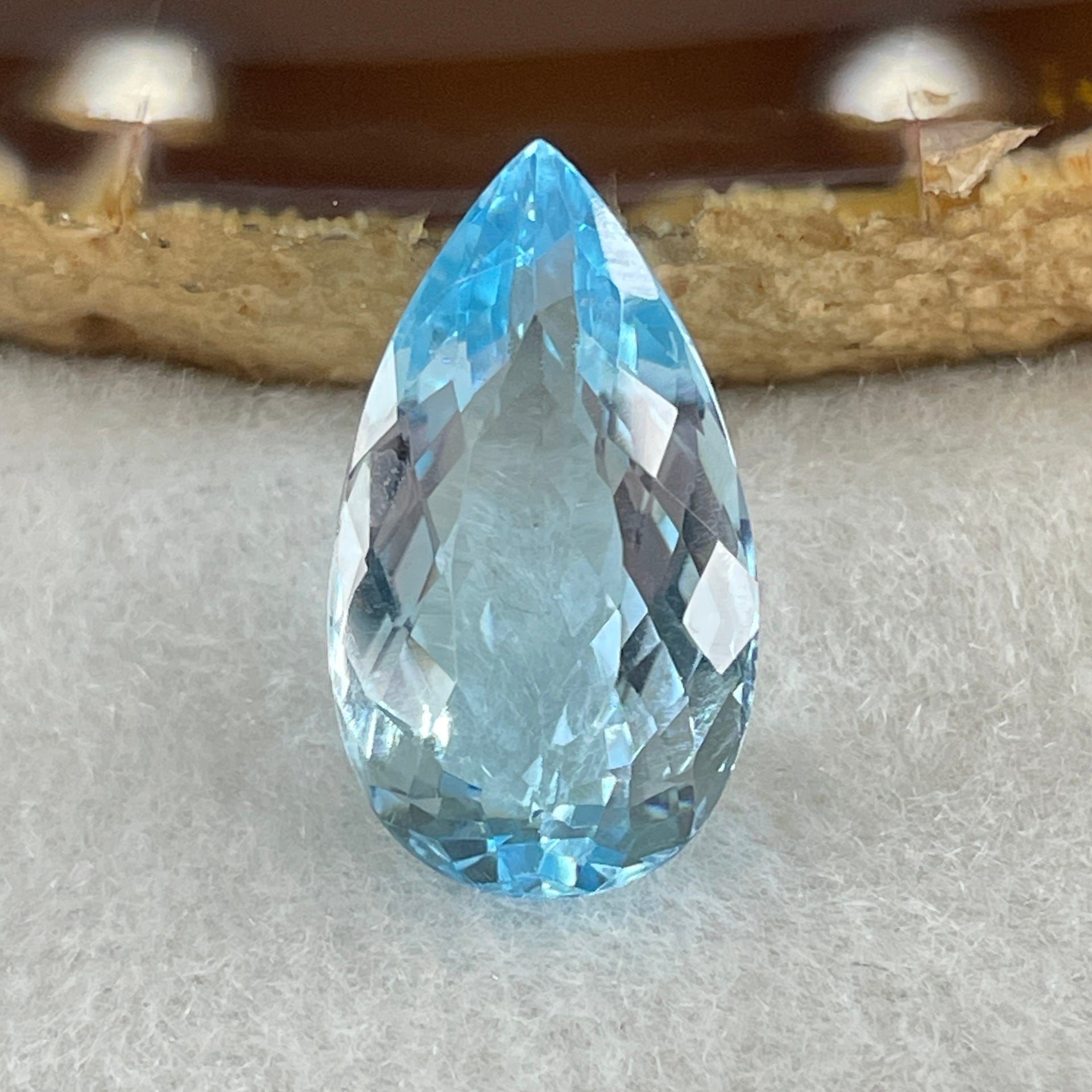 Natural Sky Blue Topaz Teardrop Shape 12.67ct 19.7 by 11.2 by 7.2mm - Huangs Jadeite and Jewelry Pte Ltd