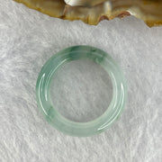 Type A Semi Icy Green and Dark Green Piao Hua Jadeite Ring 3.65g 5.7 by 3.9mm  US 6.5 / HK 14 (Very Slight Internal Line) - Huangs Jadeite and Jewelry Pte Ltd