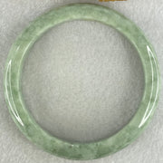 Type A Light Dou Qing Green Jadeite Bangle 52.46g Internal Diameter 57.1mm 12.3 by 8.3mm (Close to Perfect) - Huangs Jadeite and Jewelry Pte Ltd