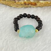 Natural Skull Agate Ring 3.20g 13.4 by 12.2 by 10.6mm, 4.3 by 16mm (Elastic) - Huangs Jadeite and Jewelry Pte Ltd