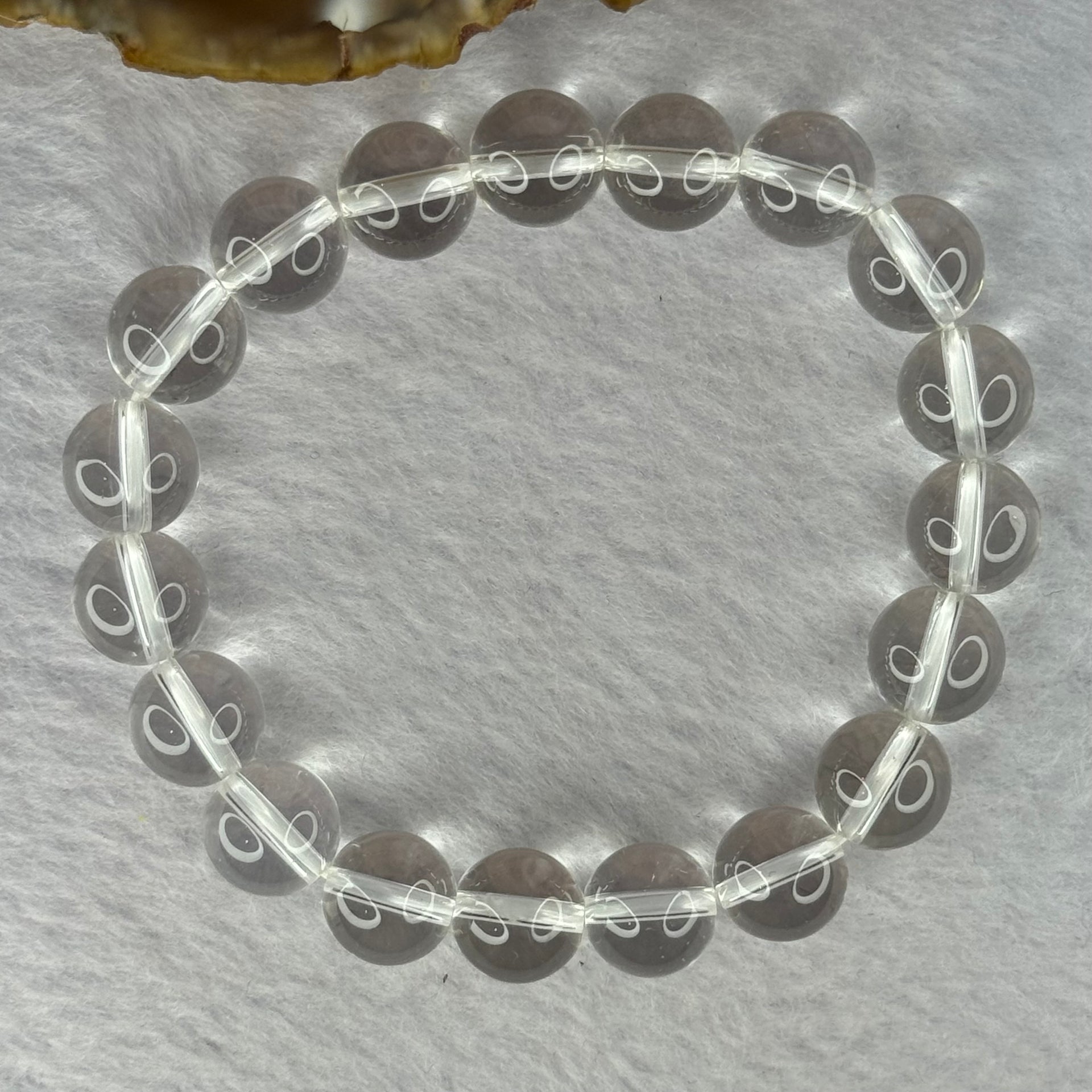 Natural Clear Quartz Bracelet 天然白水晶手链 30.62g 17cm 10.6mm 19 Beads - Huangs Jadeite and Jewelry Pte Ltd