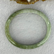 Type A Light with Apple Green Jadeite Bangle 33.24g Internal Diameter 54.3mm 11.5 by 6.4mm (Very Slight External Rough) - Huangs Jadeite and Jewelry Pte Ltd