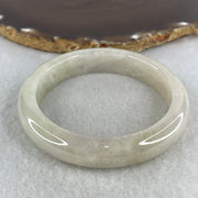 Certified Natural Type A Yellowish Green Jadeite Bangle | 59.3mm Inner Diameter (65.33g 12.9x8.5mm | Very Very Slight Internal Line | Abundance, Joy & Solar-Heart Synergy) - Huangs Jadeite and Jewelry Pte Ltd