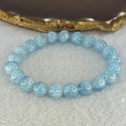 Natural Aquamarine Beads Bracelet 23.56g 16.5cm 9.4mm 21 Beads - Huangs Jadeite and Jewelry Pte Ltd