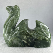 Natural Green Serpentine Camel Display 2,325.5g 189.0 by 75.0 by 155.0mm - Huangs Jadeite and Jewelry Pte Ltd