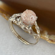 Good Grade Natural Red Phantom Quartz Ring in S925 Sliver 3.23g 7.8 by 5.5mm (Adjustable Size) - Huangs Jadeite and Jewelry Pte Ltd