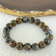 Good Grade Natural Petersite Beads Bracelet 26.85g 16cm 10.4mm 19 Beads - Huangs Jadeite and Jewelry Pte Ltd
