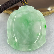 Type A Light Green with Apple Green Jadeite Guan Yin Bodhisattva Pendant 25.90g 53.3 by 44.5 by 6.2mm - Huangs Jadeite and Jewelry Pte Ltd