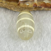 Natural Powerful Tibetan Old Oily Agate 3-Lines Dzi Bead Heavenly Master (Tian Zhu) 三行天诛 3.26g 19.5 by 10.6mm - Huangs Jadeite and Jewelry Pte Ltd