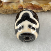 Natural Powerful Tibetan Old Oily Agate Double Bodhi Tree Dzi Bead Heavenly Master (Tian Zhu) 菩提树天珠 4.24g 17.4 by 12.7mm - Huangs Jadeite and Jewelry Pte Ltd