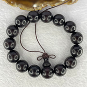 Natural India Zitan Sandalwood 小叶字檀木 Beads Bracelet Sinking Type 28.33g 14.8 mm 15 Beads - Huangs Jadeite and Jewelry Pte Ltd