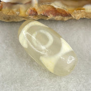 Natural Powerful Tibetan Old Oily Agate 3 Eyes Dzi Bead Heavenly Master (Tian Zhu) 三眼天诛 3.14g 20.2 by 10.3mm - Huangs Jadeite and Jewelry Pte Ltd