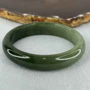 Type A Dark to Light Green Jadeite Bangle Internal Diameter 57.6mm 52.17g 13.3 by 7.4mm (Slight Internal Lines) - Huangs Jadeite and Jewelry Pte Ltd