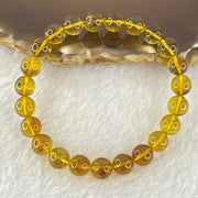 Natural Purple Honey Amber Beads Bracelet 天然紫蜜琥珀手链 5.99g 15cm 7.7mm 23 Beads - Huangs Jadeite and Jewelry Pte Ltd
