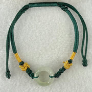 Type A Faint Green Jadeite Ping An Kou String Bracelet 2.98g 15.1 by 6.5mm - Huangs Jadeite and Jewelry Pte Ltd