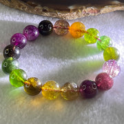 Good Grade Natural Tourmaline Crystal Bracelet 电气石 34.73g 15.5cm 10.9mm 17 Beads - Huangs Jadeite and Jewelry Pte Ltd