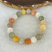 Above Average Grade Natural Muti Colour Rabbit Hair Rutilated Quartz Beads Bracelet 31.30g 17cm 10.8mm 19 Beads - Huangs Jadeite and Jewelry Pte Ltd