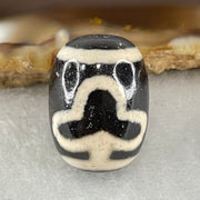 Natural Powerful Tibetan Old Oily Agate Double Bodhi Tree Dzi Bead Heavenly Master (Tian Zhu) 菩提树天珠 4.57g 17.9 by 13.1mm - Huangs Jadeite and Jewelry Pte Ltd