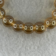 Man Made Clear Yellow Beads Bracelet 23.88g 13.5cm 10.2mm 19Beads - Huangs Jadeite and Jewelry Pte Ltd