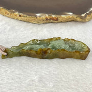 Type A Green and Brown Jadeite Lotus Flower and Koi Fish Pendent 21.41g 66.3 by 22.0 by 9.4mm - Huangs Jadeite and Jewelry Pte Ltd