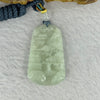 Type A Light Green Jadeite Shan Shui with Benefactor Pendent 12.46g 38.3 by 23.6 by 5.9mm - Huangs Jadeite and Jewelry Pte Ltd
