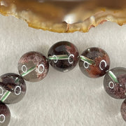 Good Grade Natural Red Phantom Quartz Beads Bracelet 46.23g 17cm 12.9mm 17 Beads - Huangs Jadeite and Jewelry Pte Ltd