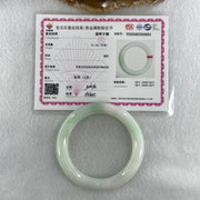 Type A Natural Light Green Faint Lavender Jadeite Bangle 47.62g Inner Diameter 51.9mm 10.0 by 9.5mm (Slight Internal Lines) - Huangs Jadeite and Jewelry Pte Ltd